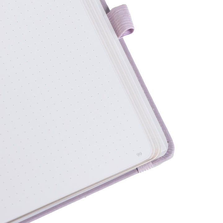 8x8 Square Sakura & Cat Dot Grid Notebook - Taro Purple