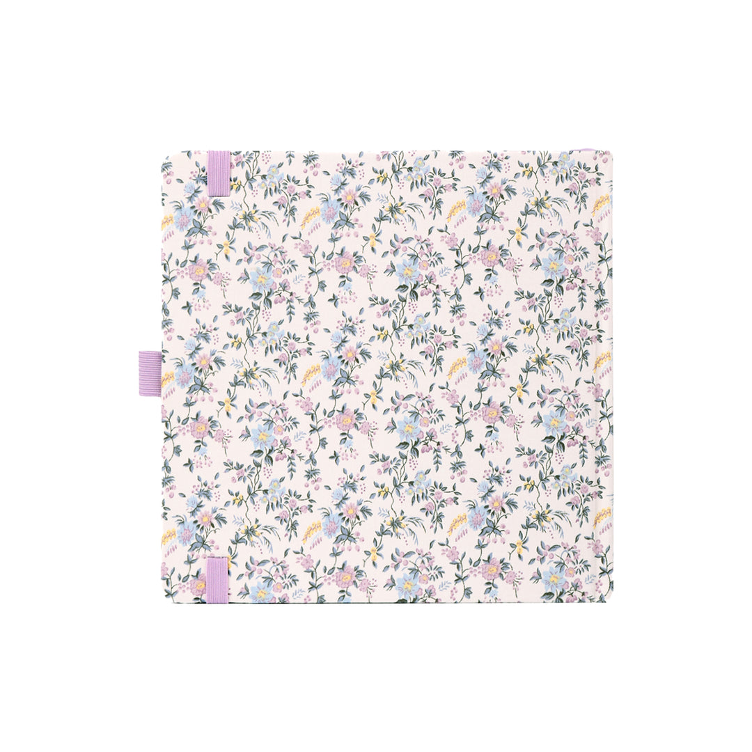8x8 Square Floral Dot Grid Notebook - Lavender
