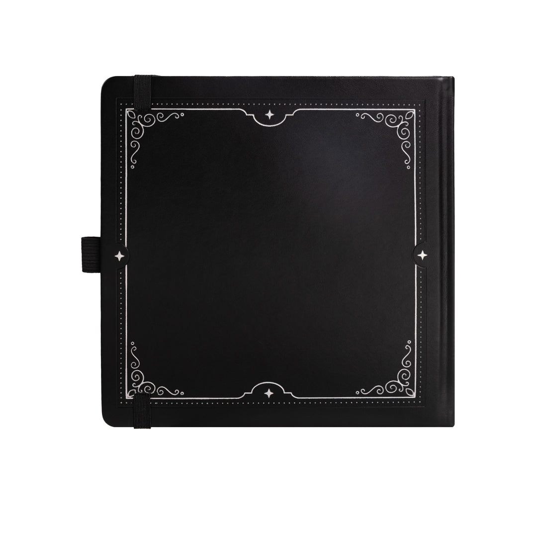 8x8 Square Tree of Life Dot Grid Notebook - Black