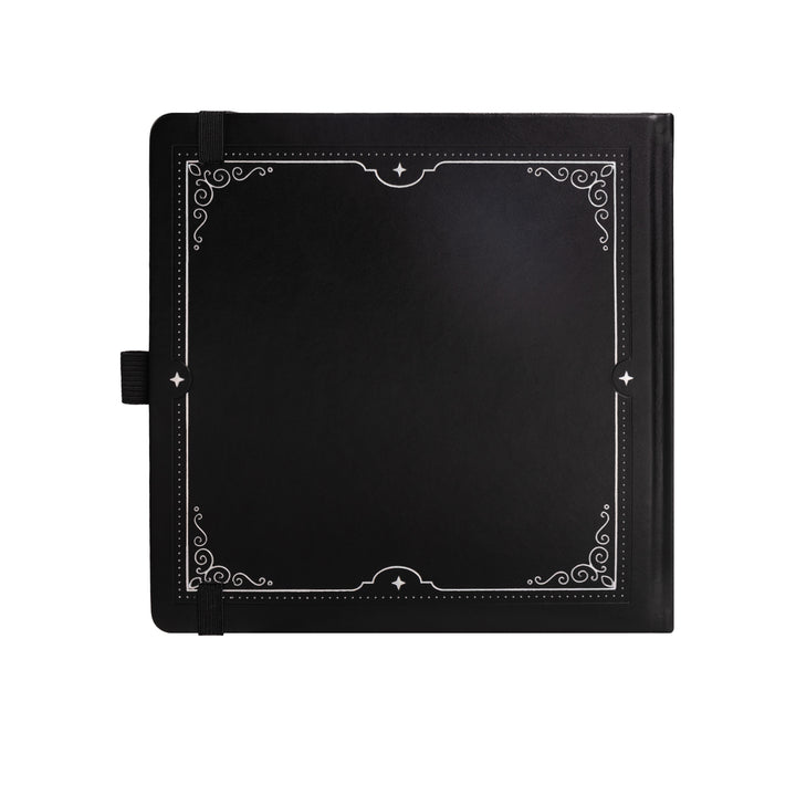 8x8 Square Tree of Life Dot Grid Notebook - Black