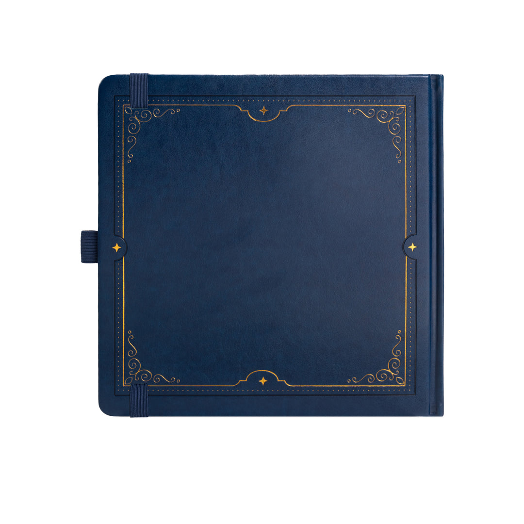 8x8 Square Tree of Life Dot Grid Notebook - Deep Blue