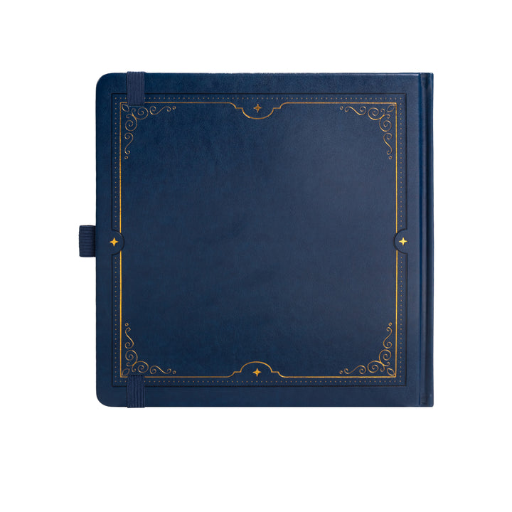8x8 Square Tree of Life Dot Grid Notebook - Deep Blue