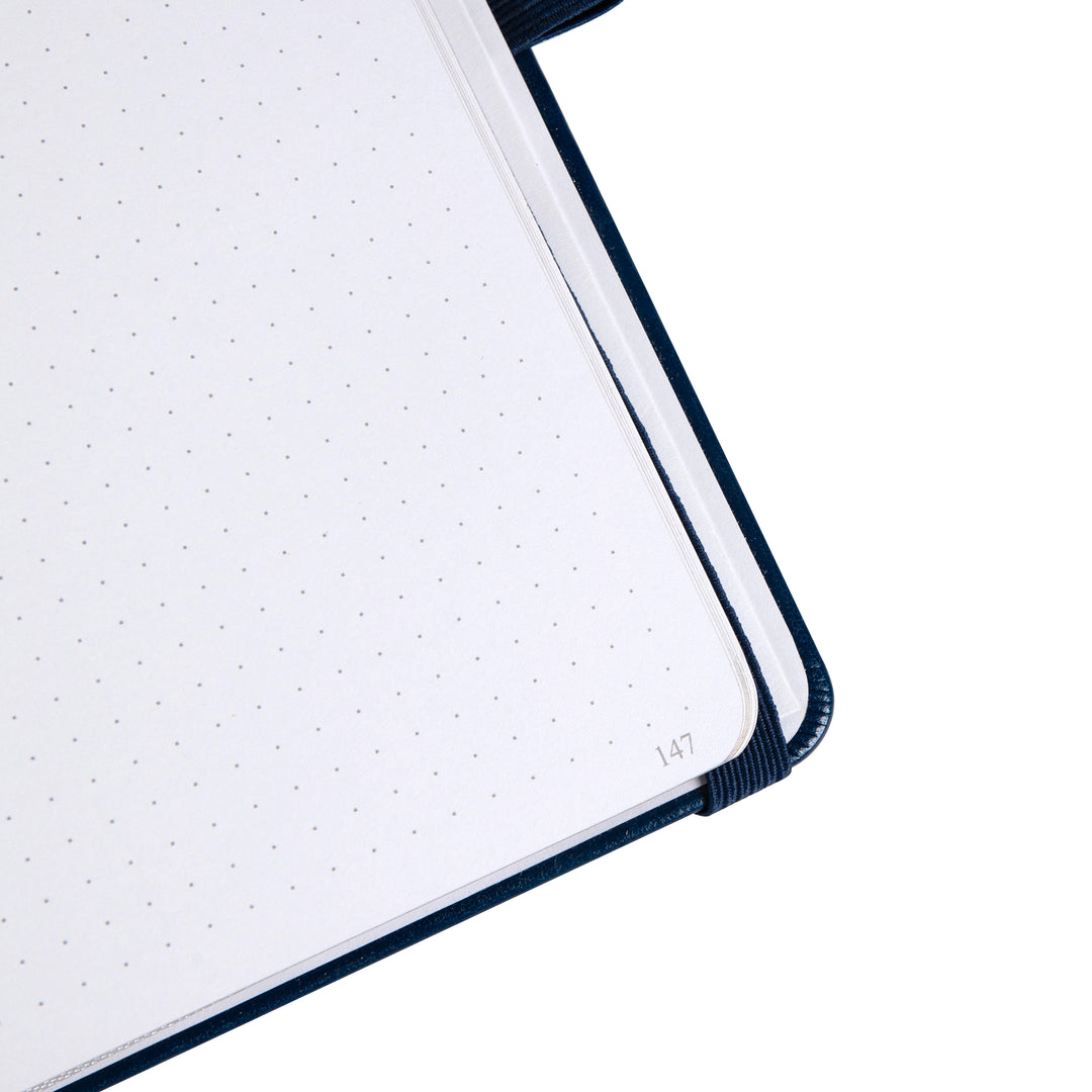 8x8 Square Tree of Life Dot Grid Notebook - Deep Blue