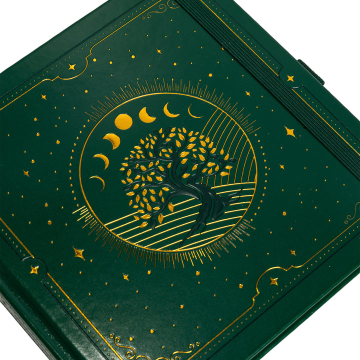 8x8 Square Tree of Life Dot Grid Notebook - Green