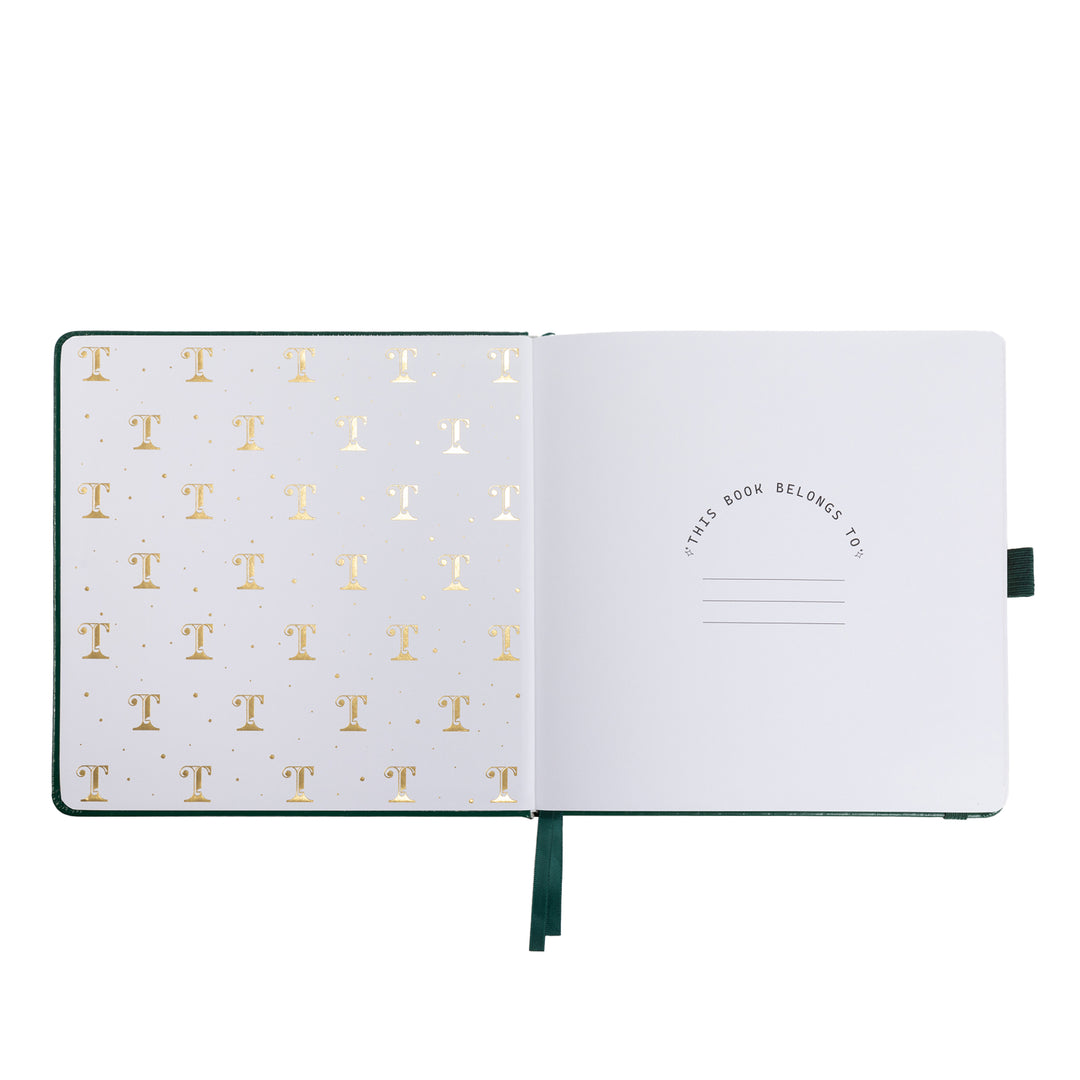 8x8 Square Tree of Life Dot Grid Notebook - Green