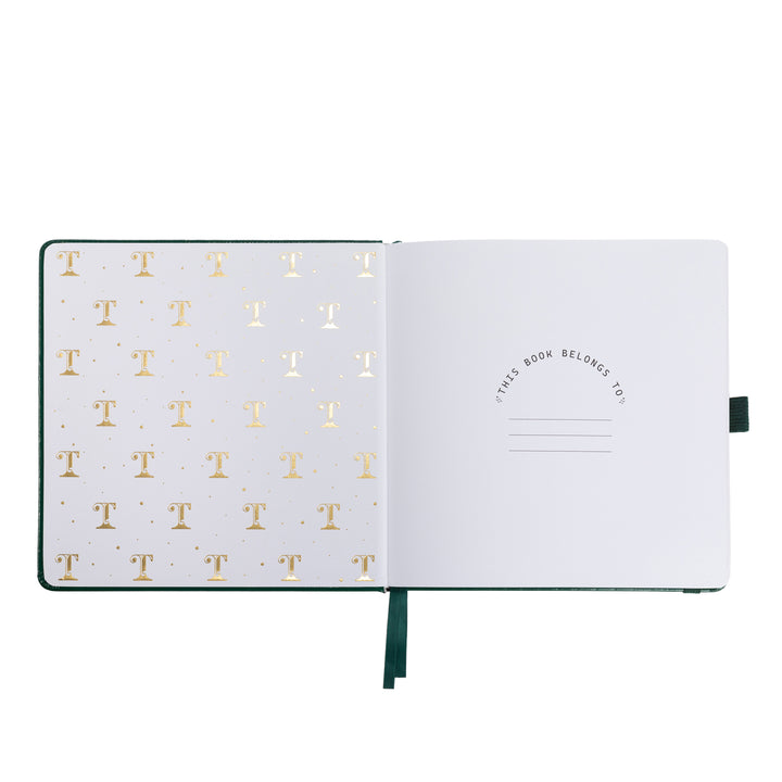 8x8 Square Tree of Life Dot Grid Notebook - Green