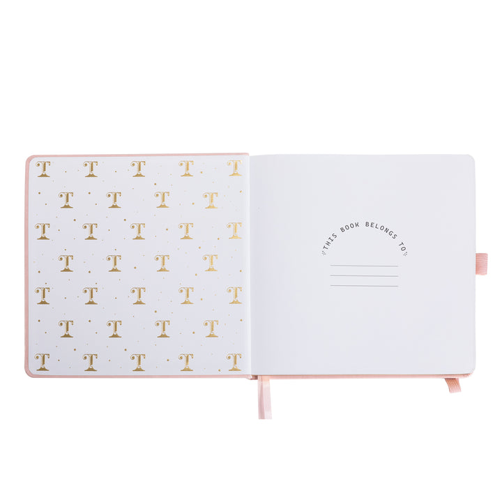 8x8 Square Tree of Life Dot Grid Notebook - Pink