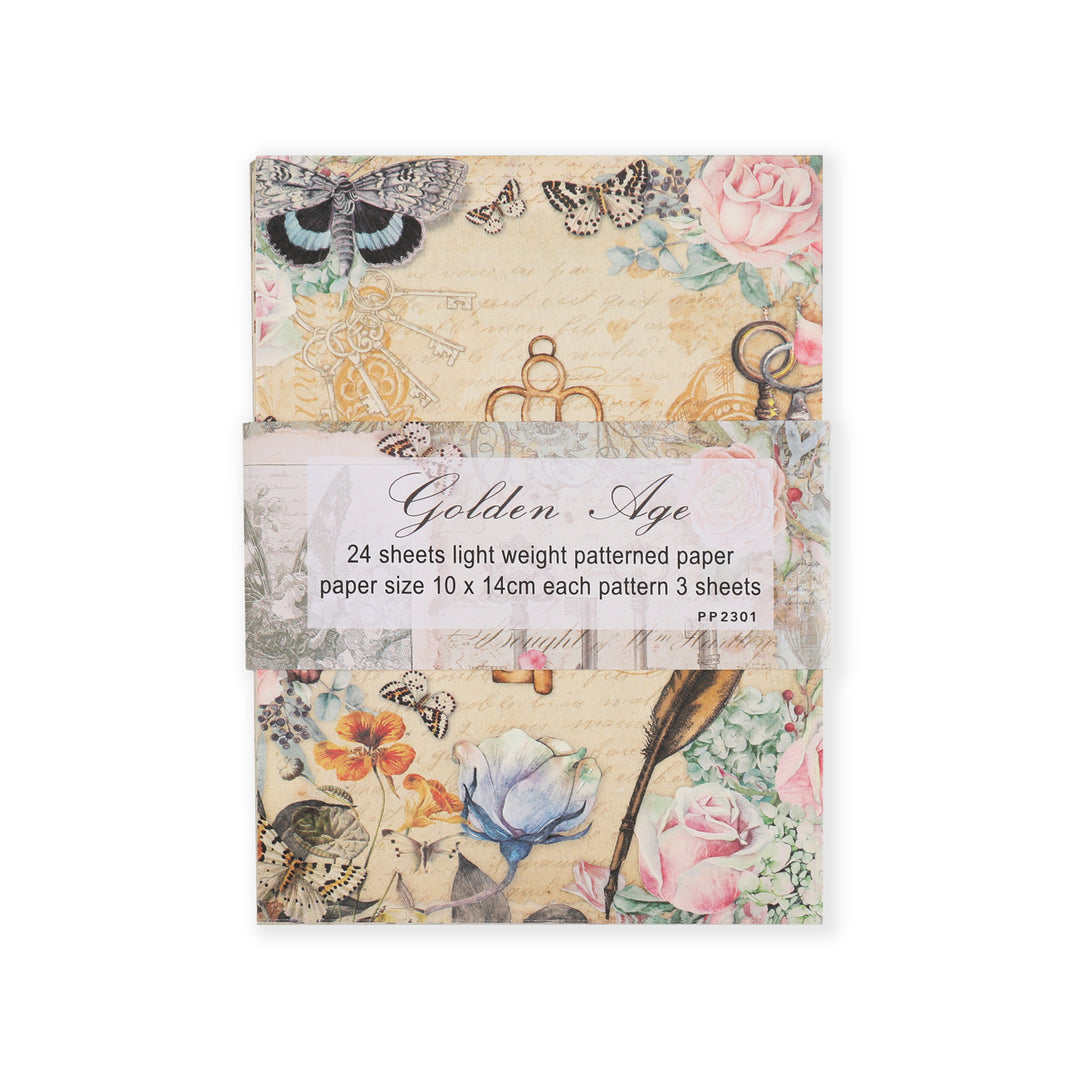 Golden Age Scrapbook Paper - 24 Sheets