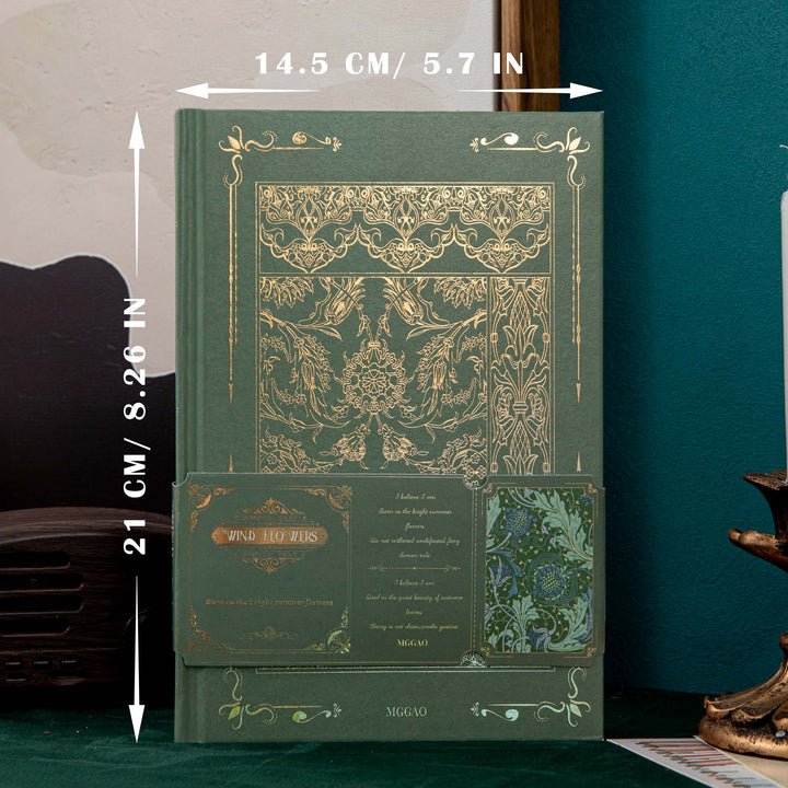 A5 Aesthetics Hardbound Notebook - Lined - Wind Flowers Ⅲ