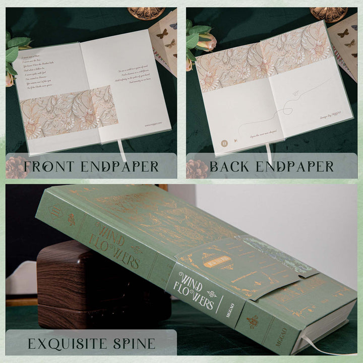 A5 Aesthetics Hardbound Notebook - Lined - Wind Flowers Ⅲ