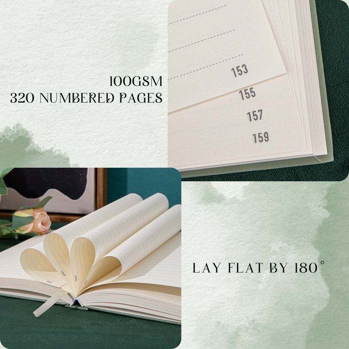 A5 Aesthetics Hardbound Notebook - Lined - Wind Flowers Ⅲ