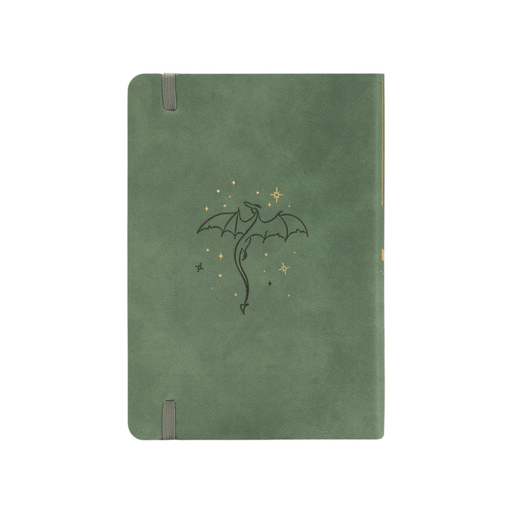 A5 Dragon Notebook - Olive Green