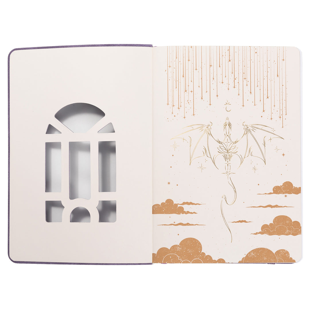 A5 Dragon Notebook - Lavender Purple
