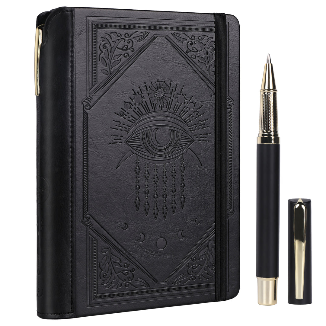 A5 Evil Eye Lined Notebook - Black