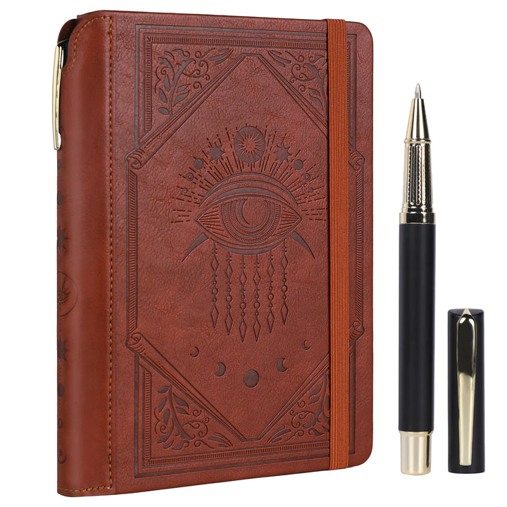 A5 Evil Eye Lined Notebook - Brown