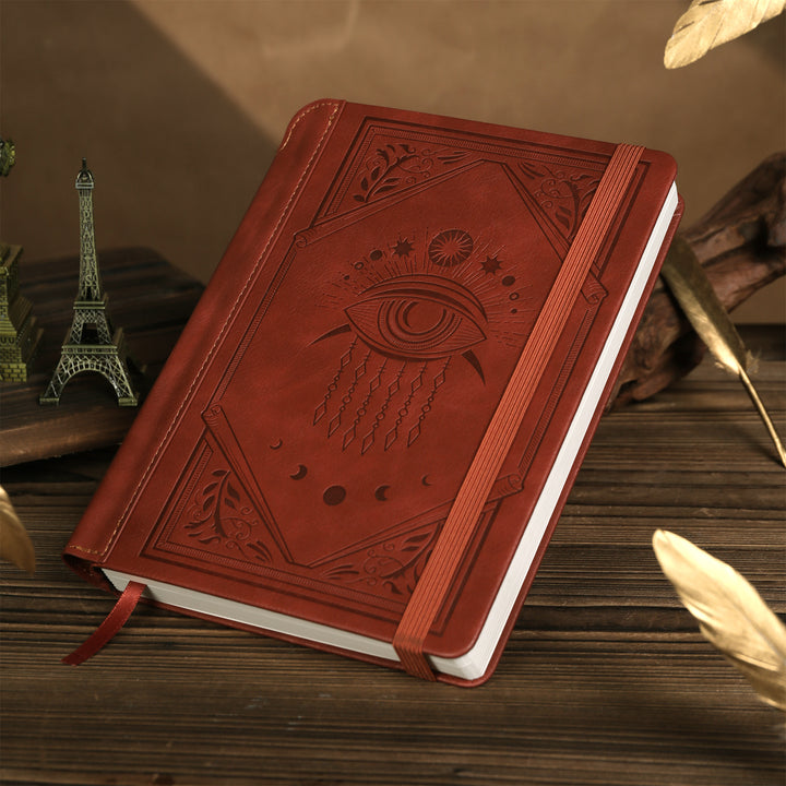 A5 Evil Eye Lined Notebook - Brown