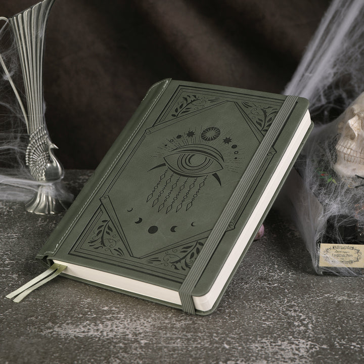 A5 Evil Eye Lined Notebook - Green