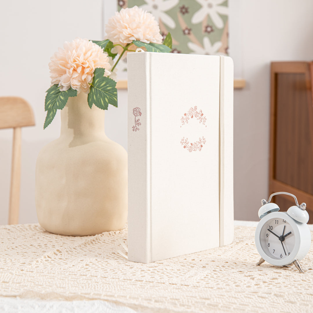 FLoral Dot Grid Notebook - A5