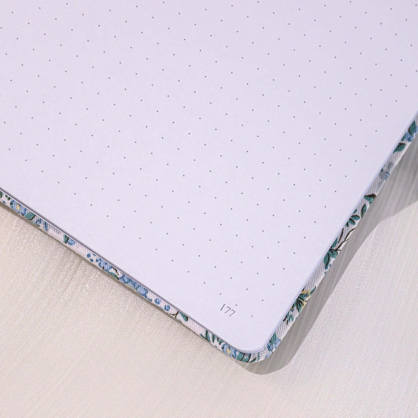 A5 Floral Dot Grid Bullet Journal - Blue