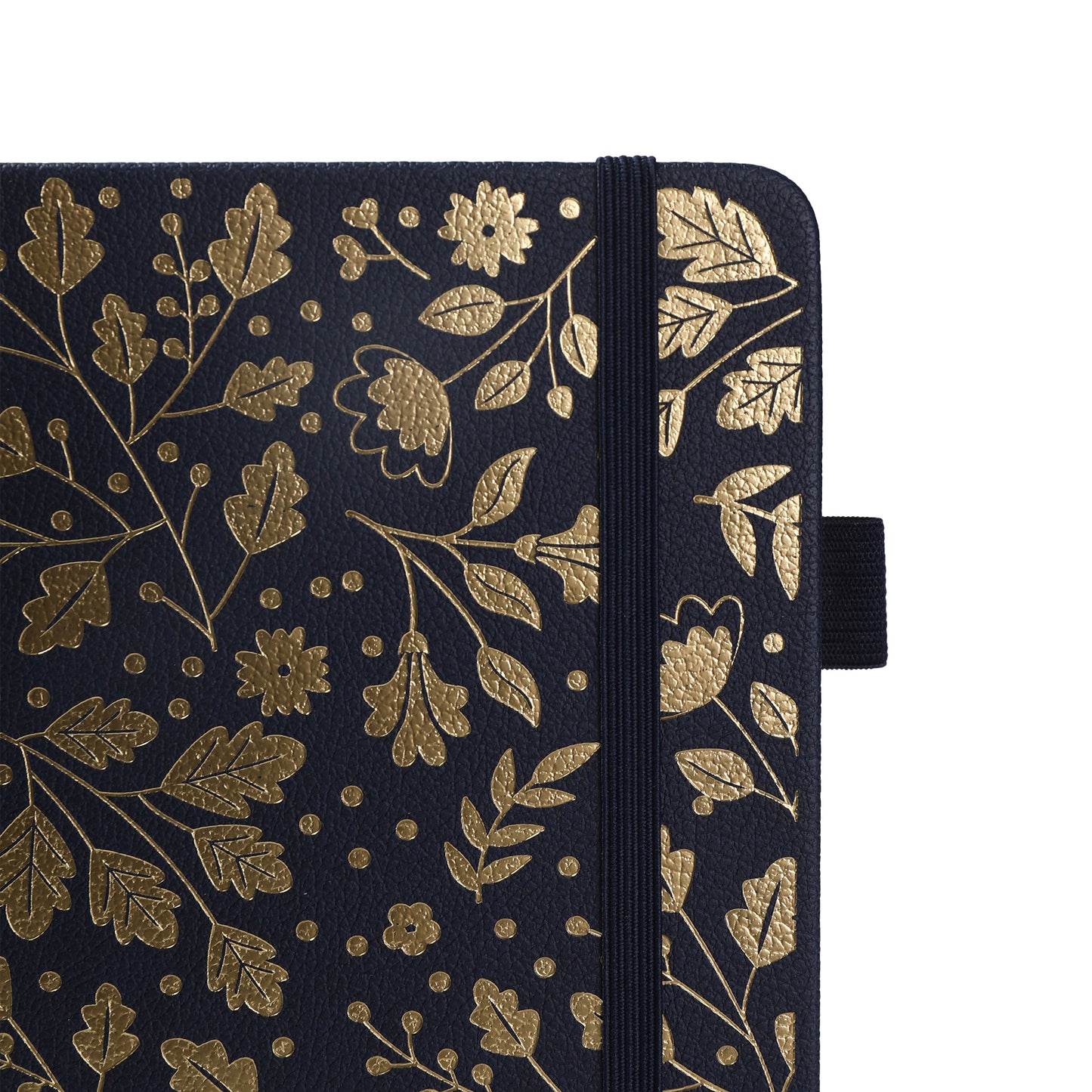 A5 Foliage Dot Grid Notebook - Navy