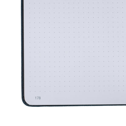 A5 Foliage Dot Grid Notebook - Navy