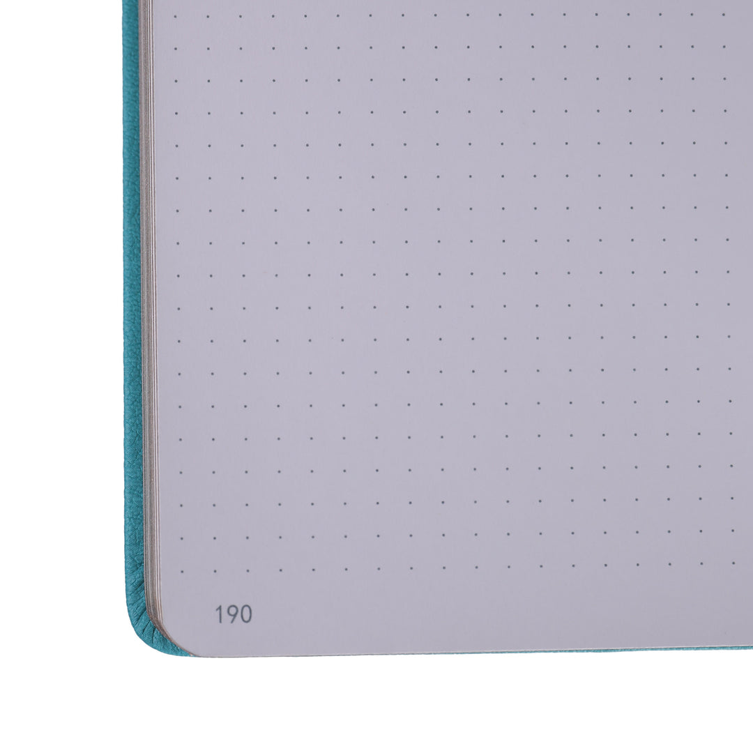 A5 Foliage Dot Grid Notebook - Teal