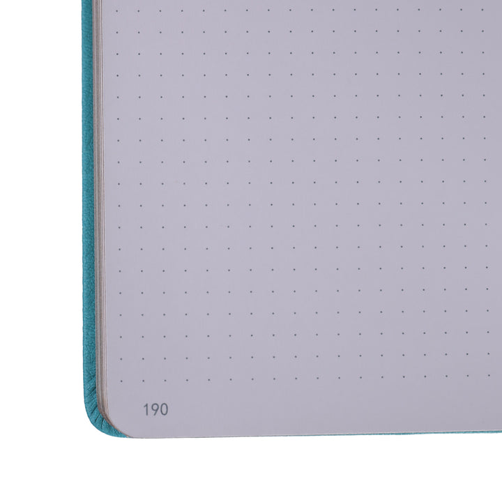 A5 Foliage Dot Grid Notebook - Teal