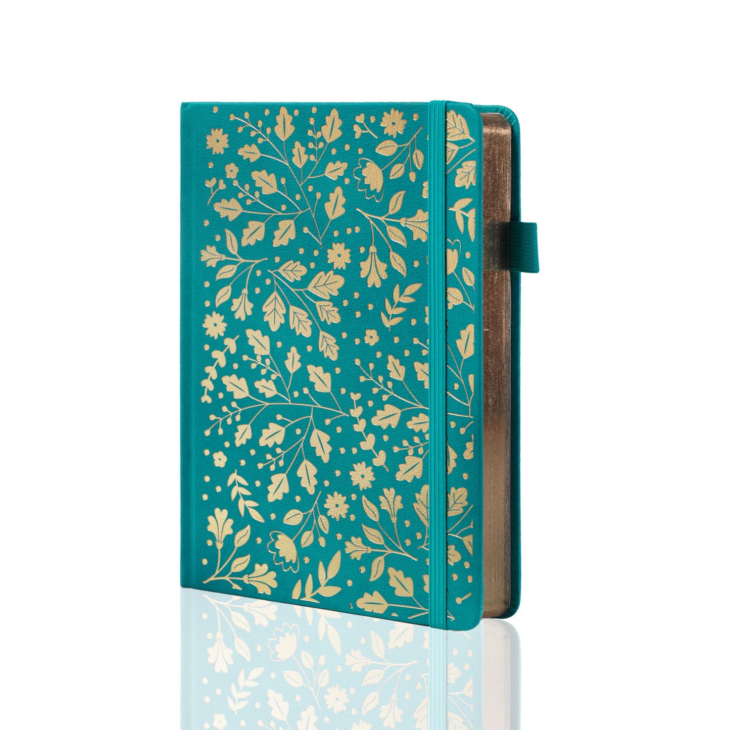 A5 Foliage Dot Grid Notebook - Teal