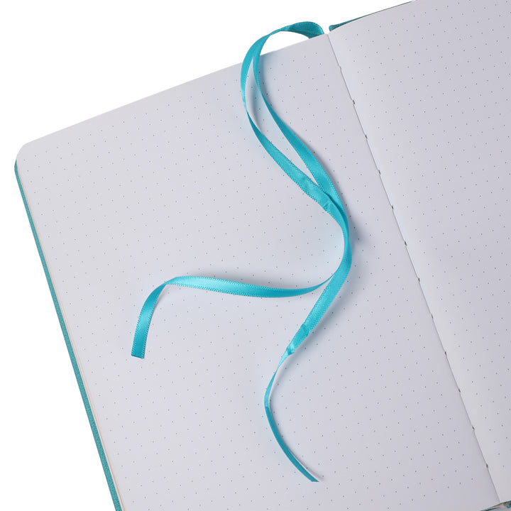A5 Foliage Dot Grid Notebook - Teal
