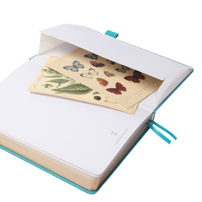 A5 Foliage Dot Grid Notebook - Teal