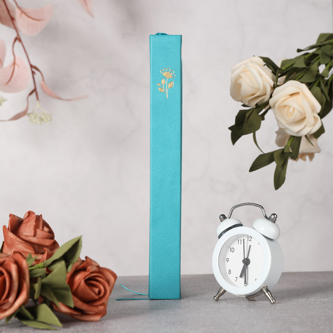 A5 Foliage Dot Grid Notebook - Teal