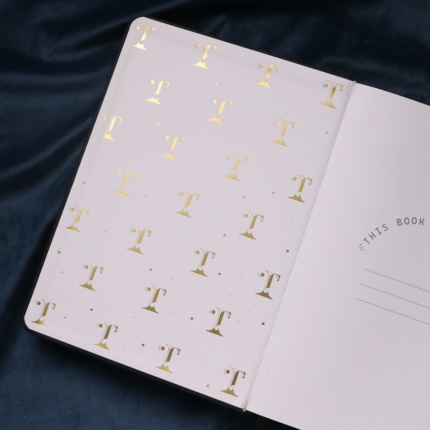 A5 Gold Vintage Dot Grid Notebook - Black