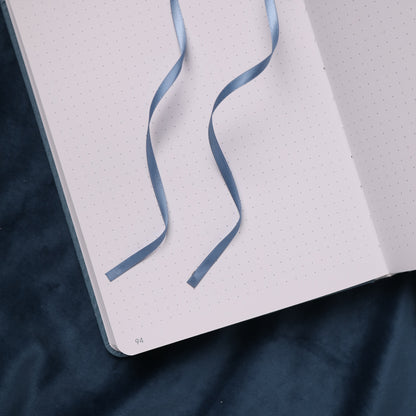A5 Gold Vintage Dot Grid Notebook - Blue