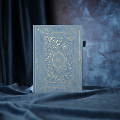 A5 Gold Vintage Dot Grid Notebook - Blue