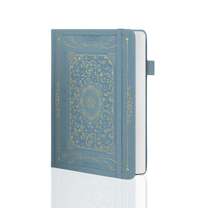 A5 Gold Vintage Dot Grid Notebook - Blue