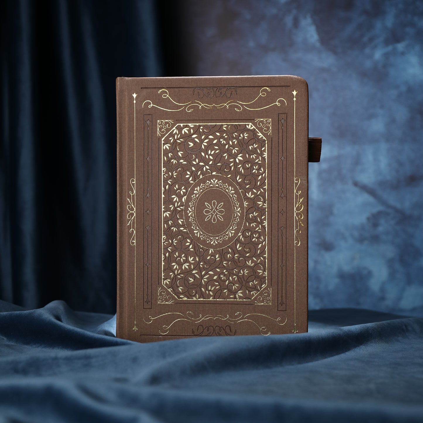 A5 Gold Vintage Dot Grid Notebook - Brown