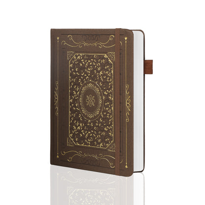 A5 Gold Vintage Dot Grid Notebook - Brown