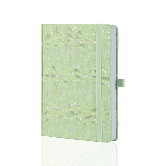 A5 Lace Lined Notebook - Mint
