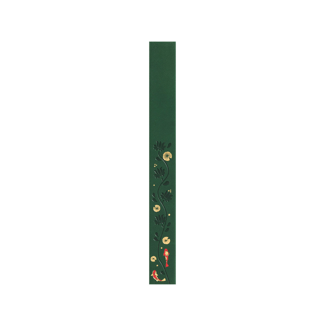 8x8 Square Lotus &amp; Koi Notebook - Deep Green