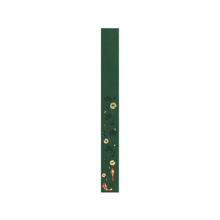 8x8 Square Lotus &amp; Koi Notebook - Deep Green