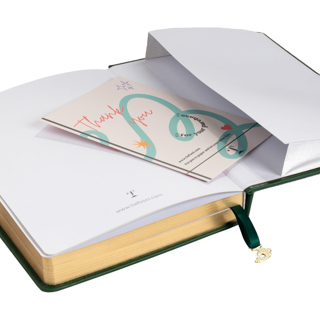A5 Lotus &amp; Koi Notebook - Deep Green