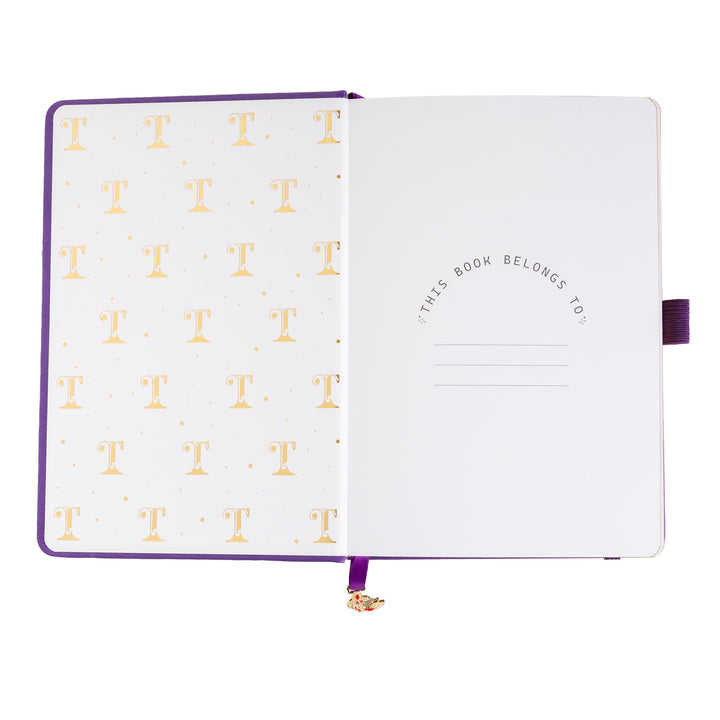 A5 Lotus &amp; Koi Notebook - Deep Purple