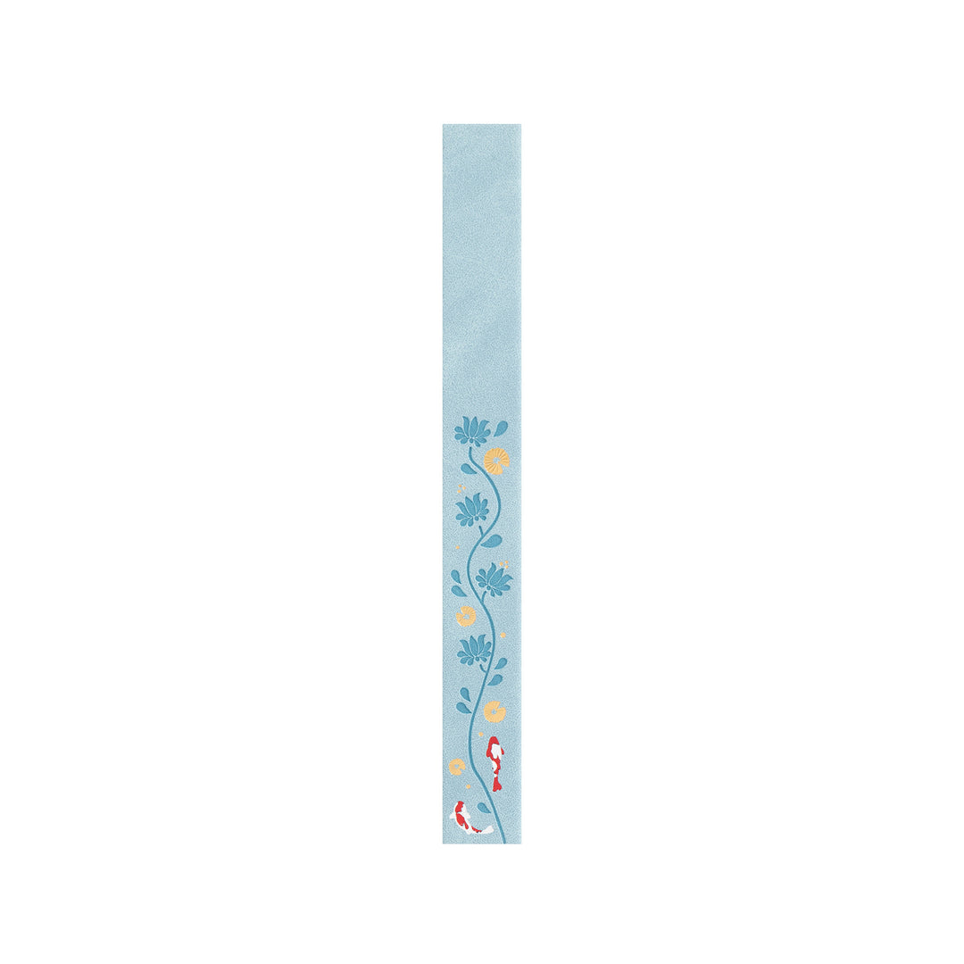 8x8 Square Lotus &amp; Koi Notebook - Light Blue