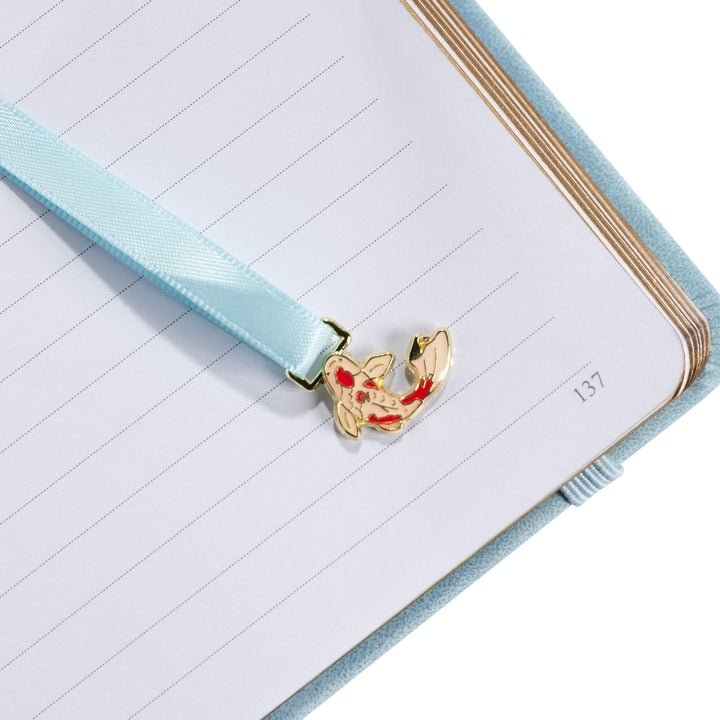 A5 Lotus &amp; Koi Notebook - Light Blue