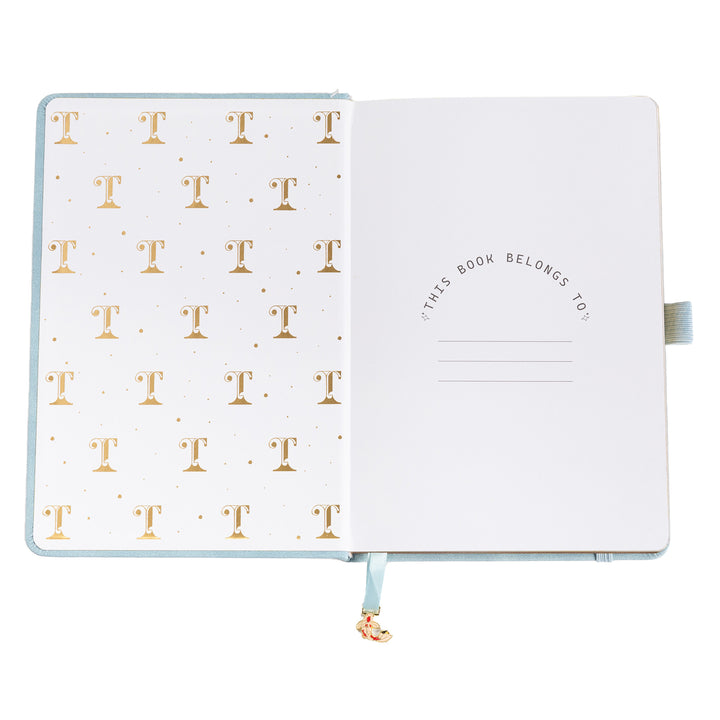 A5 Lotus &amp; Koi Notebook - Light Blue