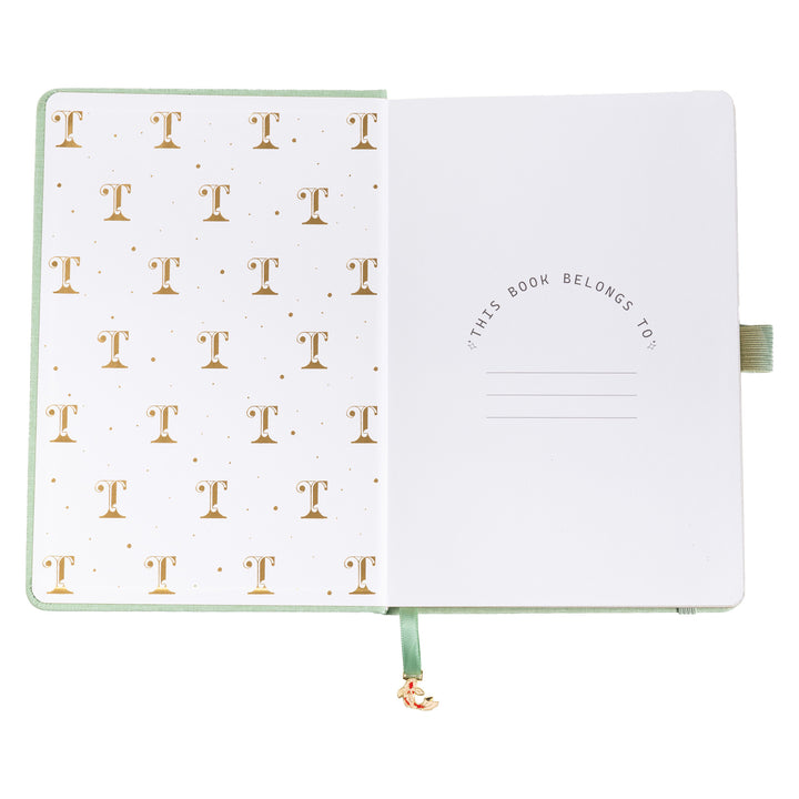 A5 Lotus &amp; Koi Notebook - Light Green