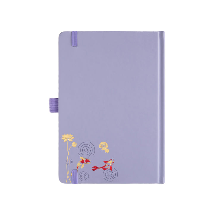 A5 Lotus &amp; Koi Notebook - Light Purple