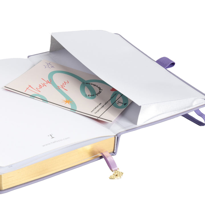 A5 Lotus &amp; Koi Notebook - Light Purple