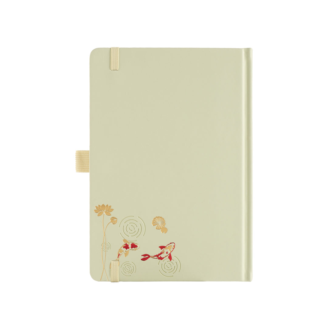 A5 Lotus &amp; Koi Notebook - Light Yellow