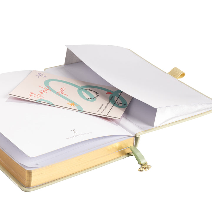 A5 Lotus &amp; Koi Notebook - Light Yellow